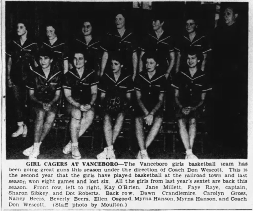 Sports Teams Vanceboro Historical Society